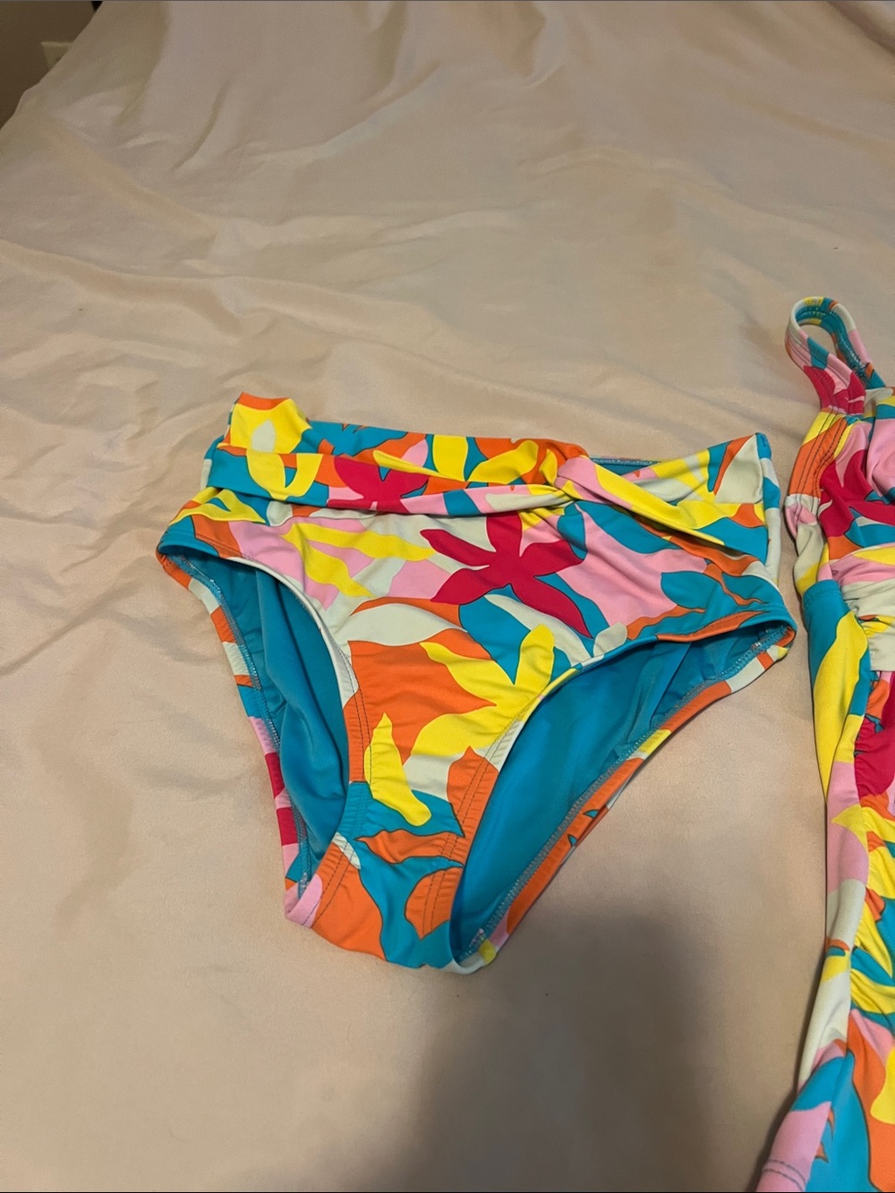 Lands End Multi-Color Floral Tankini Swim Set size 6 - Picture 3 of 10